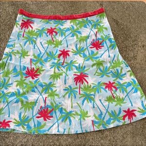 Palm Island Size 10 Cotton Tropical Print A-Line Skirt